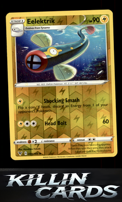 Reverse Holofoil Eelektrik 058/185 Pokemon Uncommon SWSH04: Vivid Voltage Card N