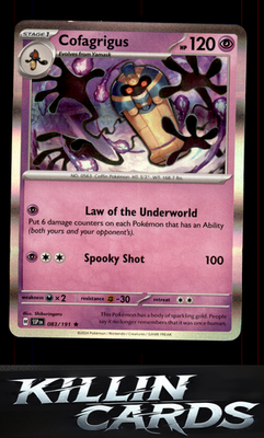 Cofagrigus 083/191 Pokemon Rare SV08: Surging Sparks Card NM