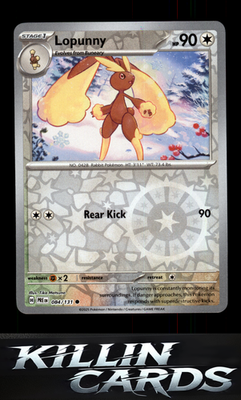 Reverse Holofoil Lopunny 084/131 Pokemon Common SV: Prismatic Evolutions Card NM