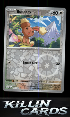 Reverse Holofoil Buneary 083/131 Pokemon Common SV: Prismatic Evolutions Card NM