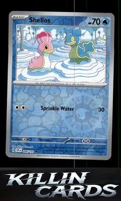 Reverse Holofoil Shellos 046/191 Pokemon Common SV08: Surging Sparks Card NM