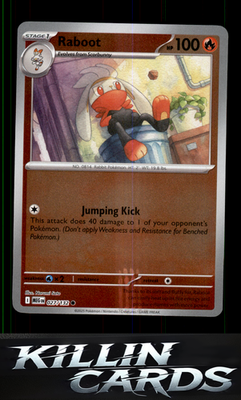 Reverse Holofoil Raboot 027/132 Pokemon Common ME01: Mega Evolution Card NM