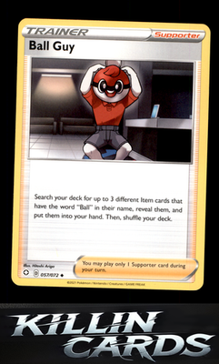 Ball Guy 057/072 Pokemon Uncommon Shining Fates Card NM