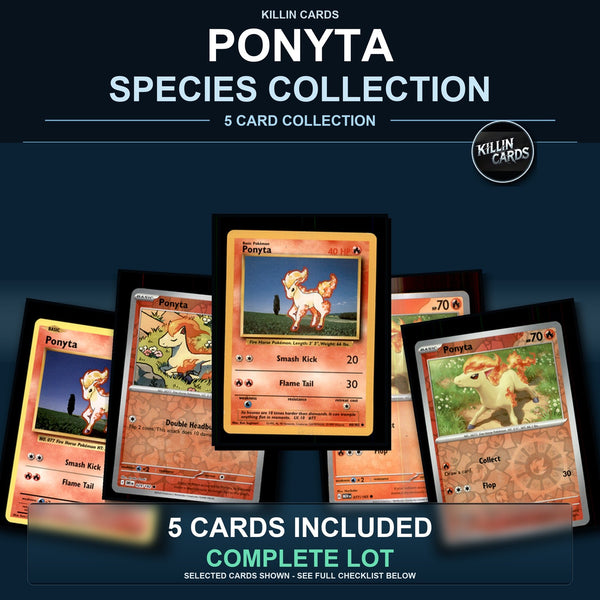 Pokemon TCG Ponyta Species Collection 5 Different Cards