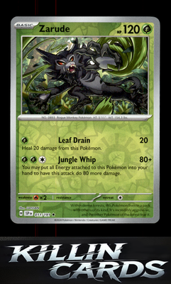 Reverse Holofoil Zarude 011/191 Pokemon Rare SV08: Surging Sparks Card NM