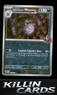 Reverse Holofoil Team Rocket's Weezing - 126/182 126/182 Pokemon Uncommon SV10: