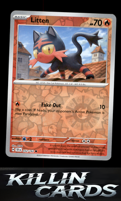 Reverse Holofoil Litten - 032/162 032/162 Pokemon Common SV05: Temporal Forces C