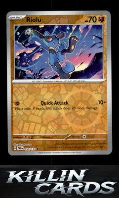 Reverse Holofoil Riolu 050/131 Pokemon Common SV: Prismatic Evolutions Card NM