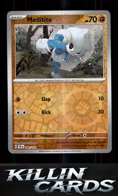 Reverse Holofoil Meditite 082/162 Pokemon Common SV05: Temporal Forces Card NM
