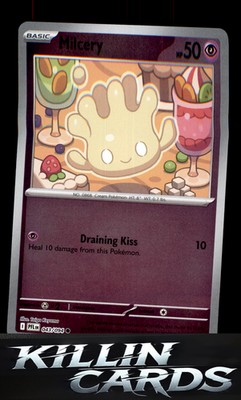 Reverse Holofoil Milcery 043/094 Pokemon Common ME02: Phantasmal Flames Card NM