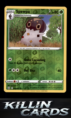 Reverse Holofoil Spewpa 012/163 Pokemon Uncommon SWSH05: Battle Styles Card NM