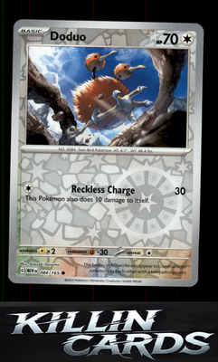 Reverse Holofoil Doduo 084/165 Pokemon Common SV: Scarlet & Violet 151 Card NM
