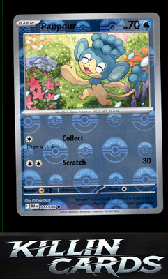 Panpour 017/086 Pokemon Common SV: Black Bolt Card NM