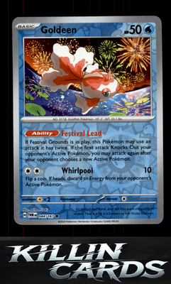 Reverse Holofoil Goldeen 044/167 Pokemon Common SV06: Twilight Masquerade Card N