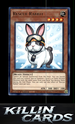 1st Edition Rescue Rabbit (CR) KICO-EN034 YuGiOh Collector's Rare King's Court C