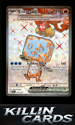Eiscue ex - 210/197 210/197 Pokemon Ultra Rare SV03: Obsidian Flames Card NM