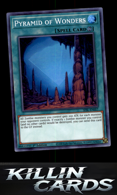 1st Edition Pyramid of Wonders SESL-EN057 YuGiOh Super Rare Secret Slayers Card