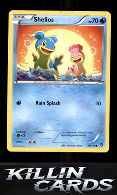 Shellos 28/114 Pokemon Common XY - Steam Siege Card NM