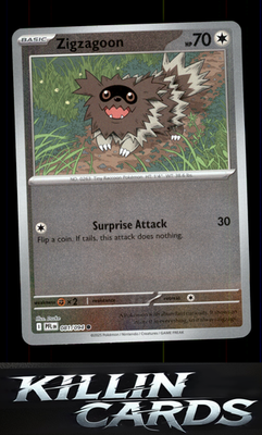 Reverse Holofoil Zigzagoon 081/094 Pokemon Common ME02: Phantasmal Flames Card N