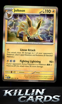Jolteon 029/131 Pokemon Rare SV: Prismatic Evolutions Card NM