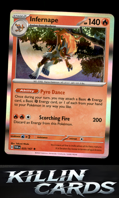 Infernape - 033/167 033/167 Pokemon Rare SV06: Twilight Masquerade Card NM