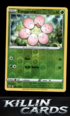 Reverse Holofoil Exeggcute 001/172 Pokemon Common SWSH09: Brilliant Stars Card N