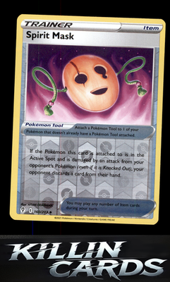 Reverse Holofoil Spirit Mask 160/203 Pokemon Uncommon SWSH07: Evolving Skies Car