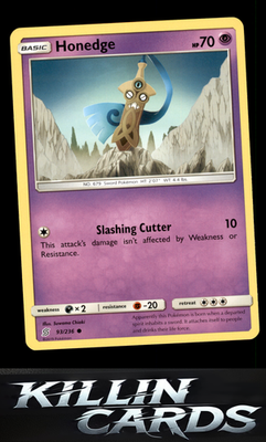 Honedge (93) 93/236 Pokemon Common SM - Unified Minds Card NM