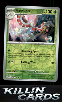 Reverse Holofoil Masquerain 002/182 Pokemon Uncommon SV04: Paradox Rift Card NM