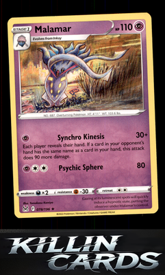 Malamar 078/196 Pokemon Rare SWSH11: Lost Origin Card NM