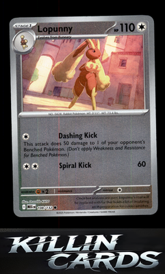 Reverse Holofoil Lopunny 108/132 Pokemon Common ME01: Mega Evolution Card NM