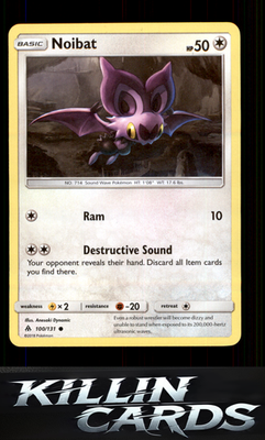 Noibat 100/131 Pokemon Common SM - Forbidden Light Card LP