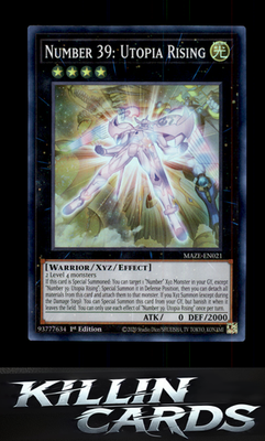 Number 39: Utopia Rising MAZE-EN021 YuGiOh Super Rare Maze of Memories Card NM