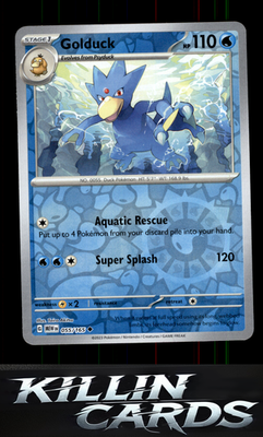 Reverse Holofoil Golduck 055/165 Pokemon Uncommon SV: Scarlet & Violet 151 Card