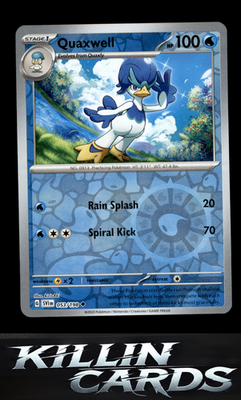 Reverse Holofoil Quaxwell 053/198 Pokemon Uncommon SV01: Scarlet & Violet Base S