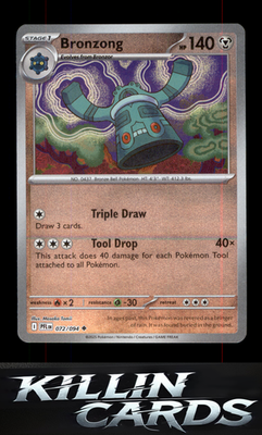 Reverse Holofoil Bronzong 072/094 Pokemon Uncommon ME02: Phantasmal Flames Card