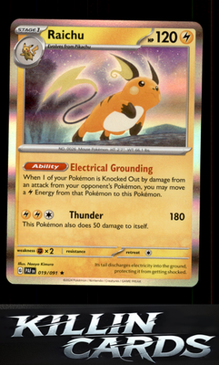 Raichu - 019/091 019/091 Pokemon Rare SV: Paldean Fates Card NM
