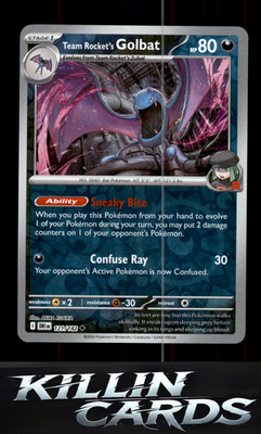 Reverse Holofoil Team Rocket's Golbat 121/182 Pokemon Uncommon SV10: Destined Ri