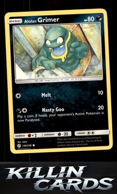 Alolan Grimer 130/236 Pokemon Common SM - Cosmic Eclipse Card NM