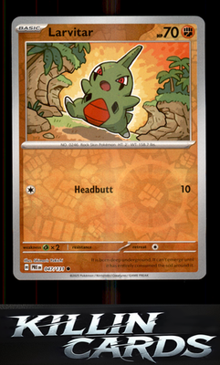 Reverse Holofoil Larvitar 047/131 Pokemon Common SV: Prismatic Evolutions Card N
