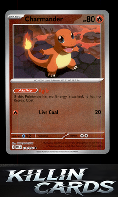 Reverse Holofoil Charmander 011/094 Pokemon Common ME02: Phantasmal Flames Card