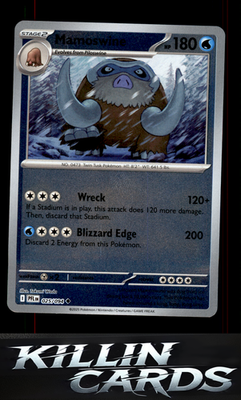 Reverse Holofoil Mamoswine 025/094 Pokemon Uncommon ME02: Phantasmal Flames Card