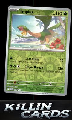 Reverse Holofoil Tropius - 007/193 007/193 Pokemon Common SV02: Paldea Evolved C