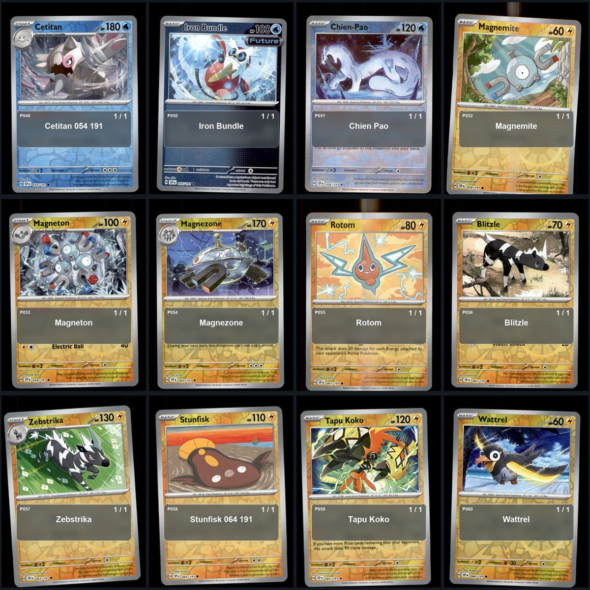 Pokemon TCG SV08: Surging Sparks Reverse Holo Master Set 154 Reverse Holo Card