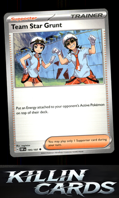 Team Star Grunt 195/197 Pokemon Uncommon SV03: Obsidian Flames Card NM