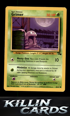 Grimer 48/62 Pokemon Common Fossil Card LP