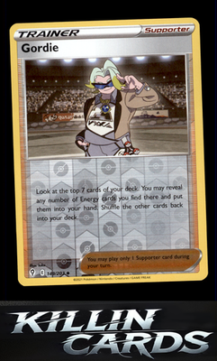Reverse Holofoil Gordie 149/203 Pokemon Uncommon SWSH07: Evolving Skies Card NM