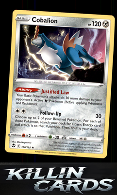 Cobalion 126/195 Pokemon Rare SWSH12: Silver Tempest Card NM