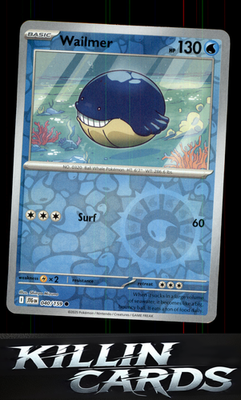 Reverse Holofoil Wailmer 040/159 Pokemon Common SV09: Journey Together Card NM