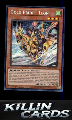 1st Edition Gold Pride - Leon PHHY-EN086 YuGiOh Secret Rare Photon Hypernova Car